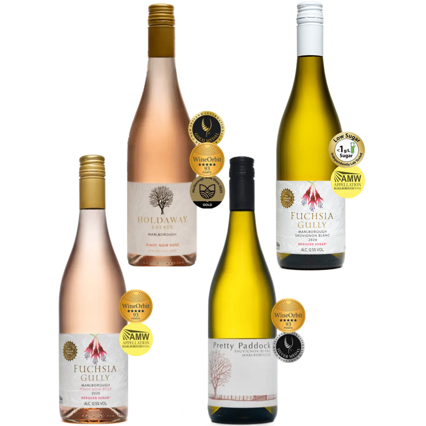 Sauvignon Blanc and Rose Mixed Case - Pretty Paddock, Holdaway Estate and Fuchsia Gully