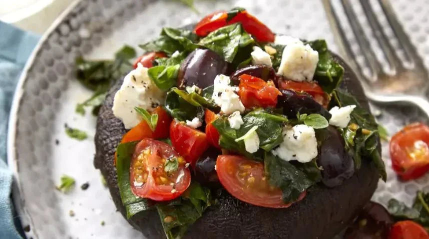 Baked Greek Mushrooms