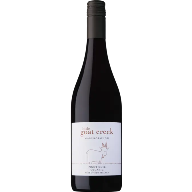 Little Goat Creek Organic Marlborough Pinot Noir 2023 - lower sugar wine from Keto Wines New Zealand