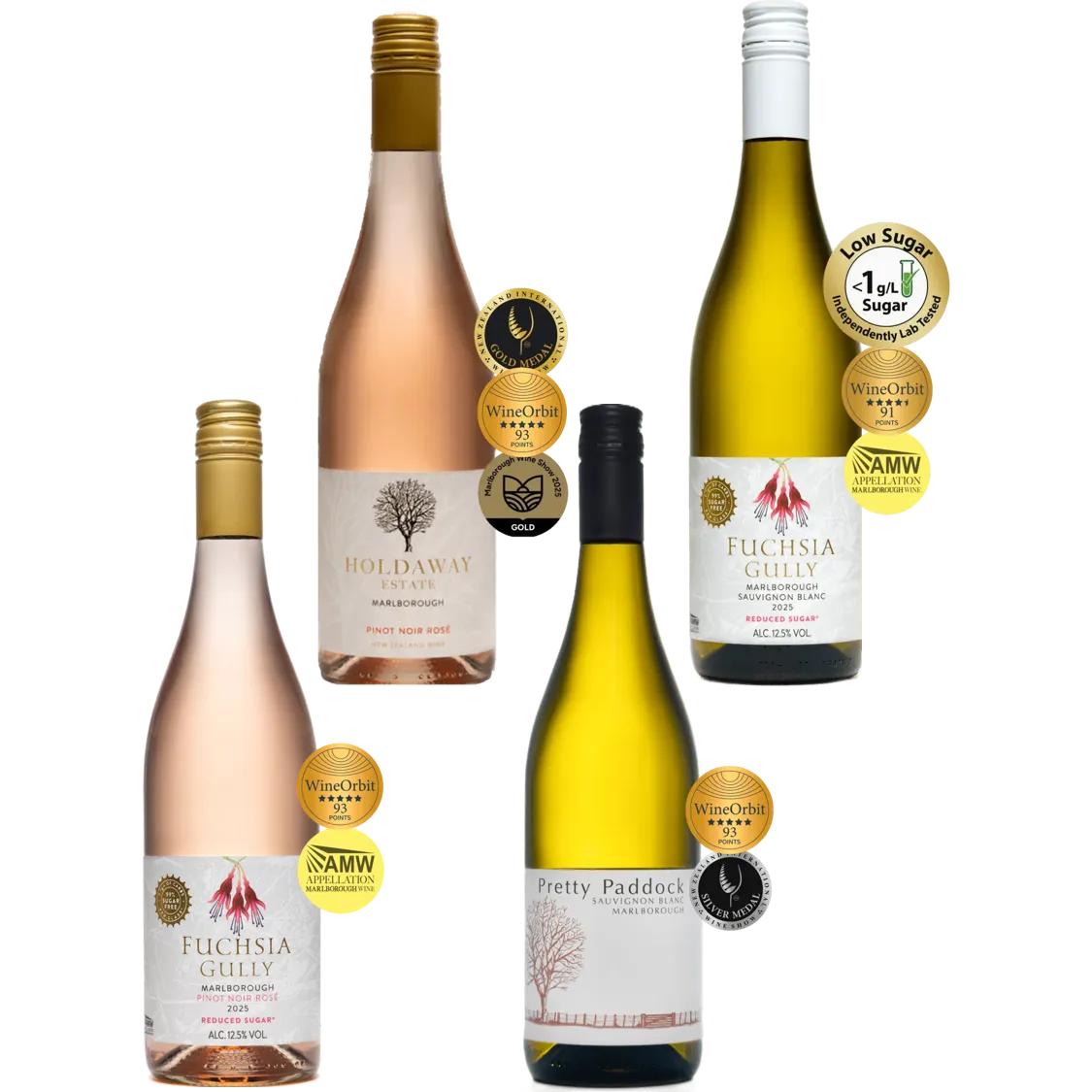 Sauvignon Blanc and Rose Mixed Case - Pretty Paddock, Holdaway Estate and Fuchsia Gully
